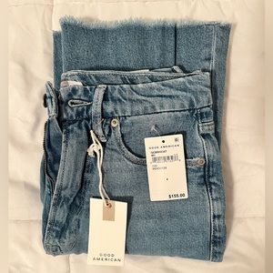 Good American bootcut jeans.